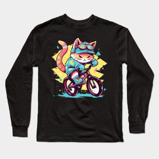 cat biker Long Sleeve T-Shirt